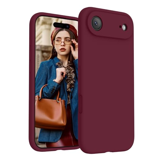 Image of FireNova Magnetic for iPhone Air Case, Compatible with MagSafe, [Integrated Silicone Camera Control Button] [Camera Protection] Microfiber Lining Phone Case for iPhone 17 Air, 6.5 inch, Plum
