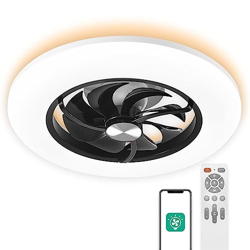 Ventilateur de plafond moderne encastrable pour chambre d'enfant sûre
