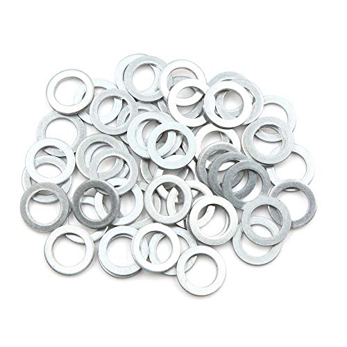 X AUTOHAUX 50pcs Engine Oil Crush Washers Drain Plug Gaskets 12mm ID. 19.7mm OD. for Car