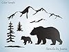 Stencils by Joanie Momma Bear Cub Stencil Mama Snowy Mountain Pine Trees Rustic Lodge Cabin DIY Craft Signs #4