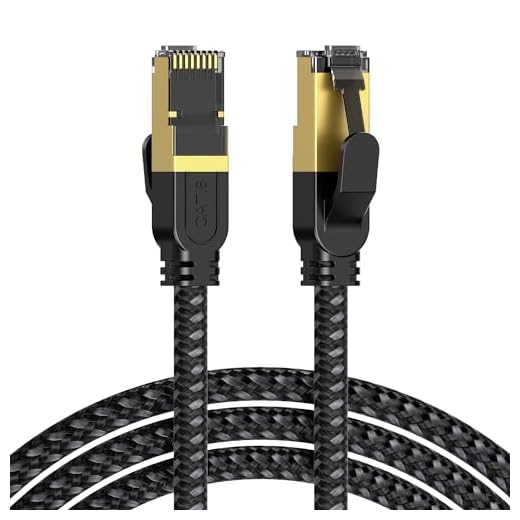 JOSTART Cat 8 Ethernet Cable,10FT (2 Pack) Cat8 High Speed Braided 40Gbps 2000Mhz Network Cord，RJ45 Shielded Indoor Heavy Duty LAN Cables, for Gaming PC PS4 PS5 Xbox Modem Router