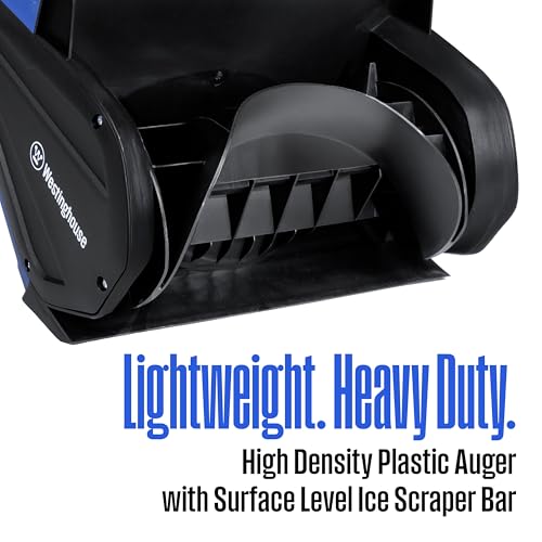 Westinghouse WSnow13S 24V Cordless Snow Shovel 13 Inch Kit, 24V 4Ah Battery, Fast Charger, Electric Snow Shovel with 20ft Throwing Distance, plows 300lbs/min, Compatible with Snow Joe Batteries