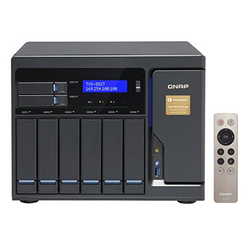 QNAP TVS-882T ��pOS QTS���� Core i5-6500 �N���b�h�R�A3.6GHz CPU 16GB������ 8�x�C ������ƌ��� Thunderbolt�Ή� NAS 2�N�ۏ�