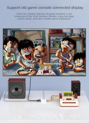 RCA a VGA adaptador de audio de vídeo 1080p convertidor AV para televisión y consolas 2