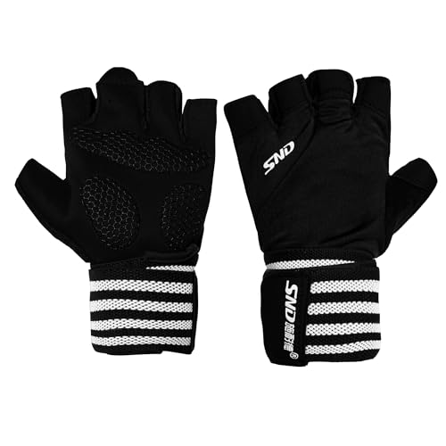 BADOWL Gym with Wrist Strap Grips Accessories for Men & Women | Cycling Wrist Strap Grips, Bike Sports Wrist Strap Grips, Training & Exercise Wrist Strap Grips (White-Free Size)