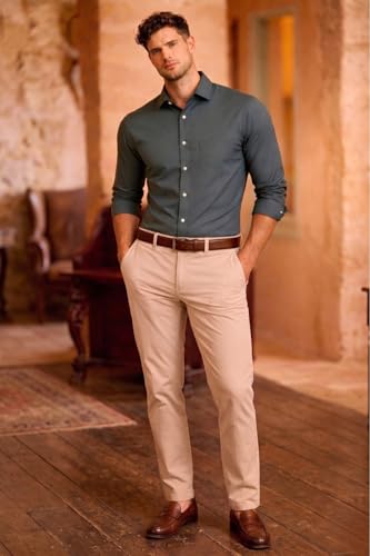 Image of Louis Philippe Men's Slim Fit Easy to Iron Everyday wear Premium Cotton Full Sleeve Solid Formal Shirt