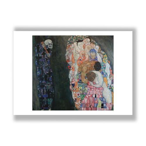 Gustav Klimt Death And Life affiche art mat XL finition haut de gamme pour collectionneur