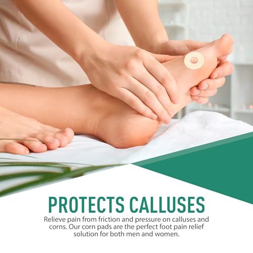 Image of Comfwalk Callus Cushions Pads, 60-Count, Round Soft Foam, Beige Skin Color | Prevents Calluses, Corns, blisters and mosquito bites on feet from pressure and friction