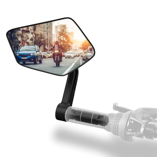 Xcelenze - Fahrradspiegel extra große Spiegelfläche |schlagfestes...