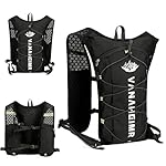 Chaleco Running Hombre Mujer, Chaleco Hidratación ...: 【Ultraligero y de Alta Calidad】La chaleco running pesa solo 160 g, ¡Súper ligero! Está diseñada ergonómicamente para ajustarse mejor al cuerpo, cincha de nailon de punto fino, resistente a cargas y desgarros, el pecho y la cintura ajustable para adap...