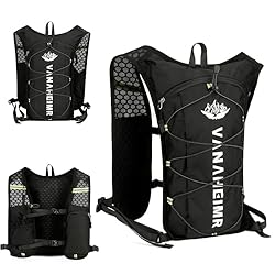 Chaleco Running Hombre Mujer, Chaleco Hidratación ...: 【Ultraligero y de Alta Calidad】La chaleco running pesa solo 160 g, ¡Súper ligero! Está diseñada ergonómicamente para ajustarse mejor al cuerpo, cincha de nailon de punto fino, resistente a cargas y desgarros, el pecho y la cintura ajustable para adap...