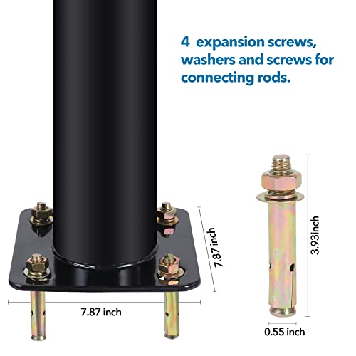 Nartine Solar Lamp Post Outdoor Street Lamp Posts For Outdoor Lights Solar Light Pole Lighting Lantern Post With Base Accessory For Backyard, Patio, Walkway, Street #TOP2