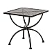 Produktbild MBM 156143 Beistelltisch Romeo, 50 x 50 x 50 cm, Eisengestell Plattenfarbe marone antik