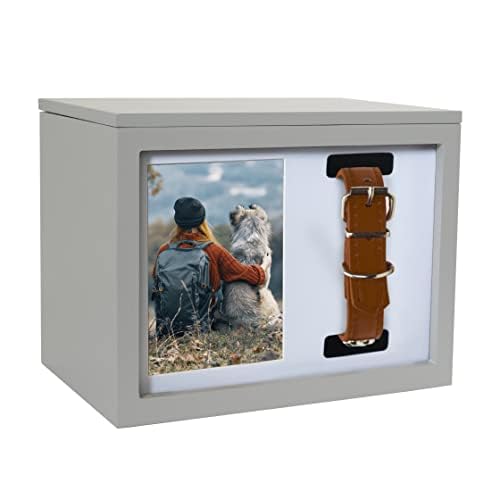 Better World Pets Urn and Keepsake Box Memorial- Collar Display and Photo Frame Holds 4 x 6 inch Picture - for Dogs and Cats – Perfect for Pet Lovers,