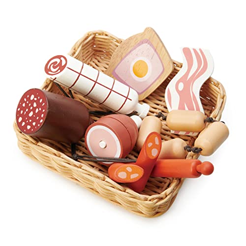 Image of Tender Leaf Toys - Charcuterie Basket - Pretend Food Play Supermarket Shopping Game Accessories Educational Learning Toys for Children 3+