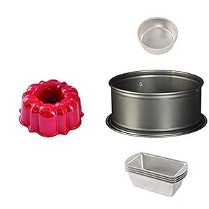 Nordic Ware Pressure Cooker Accessory set, 6″ Round, (4) Mini Loaf, 7″ Springform and 3-Cup Bundt, Compatible with Instant Pot