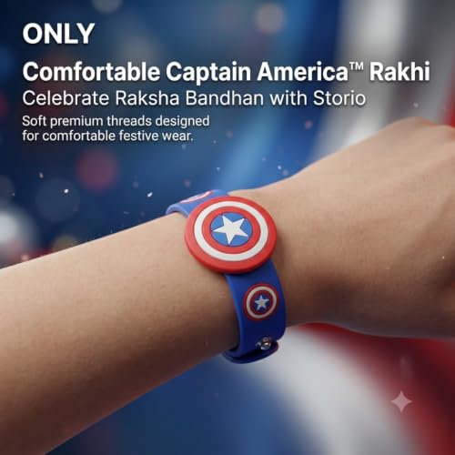 Image of Marvel Captain America Slap Band Rakhi and Friendship Band Pack of 10 | Return Gift for Boys | Raksha Bandhan and Birthday Party Favour
