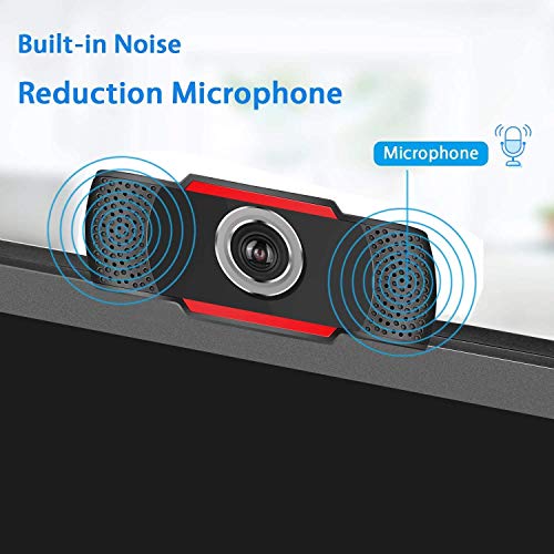 Soyerras Webcam per pc con Microfono Stereo/pc Camera con Microfono USB/per Video Chat e Registrazione Compatibile con Windows Mac e Android/Webcam 1080P Full HD