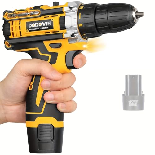 Power Drill Set with 1 Battery and Charger, Rechargeable Small Machine for Home Use, Electric Wall Drill Driver Kit with Variable Speed