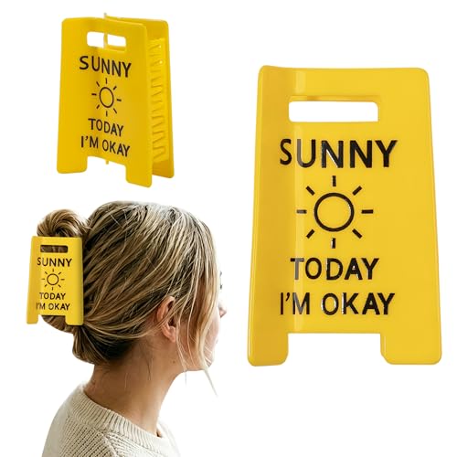 Hair Claw Clip for Women, Sunny Today I’m Okay Funny