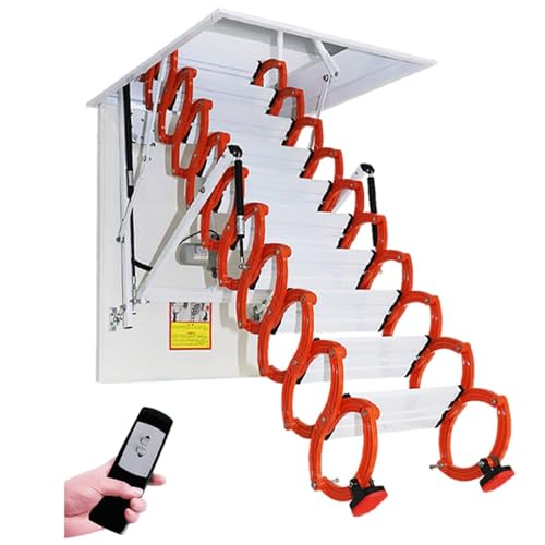 Rieort Hidden Ladder Electric Loft Ladder Remote Control