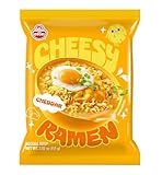 Cheesy Ramen - Cheddar Soup Ramen | Mild Kick, Creamy & Savory Korean Noodles | 3.92 oz (Pack of 4)