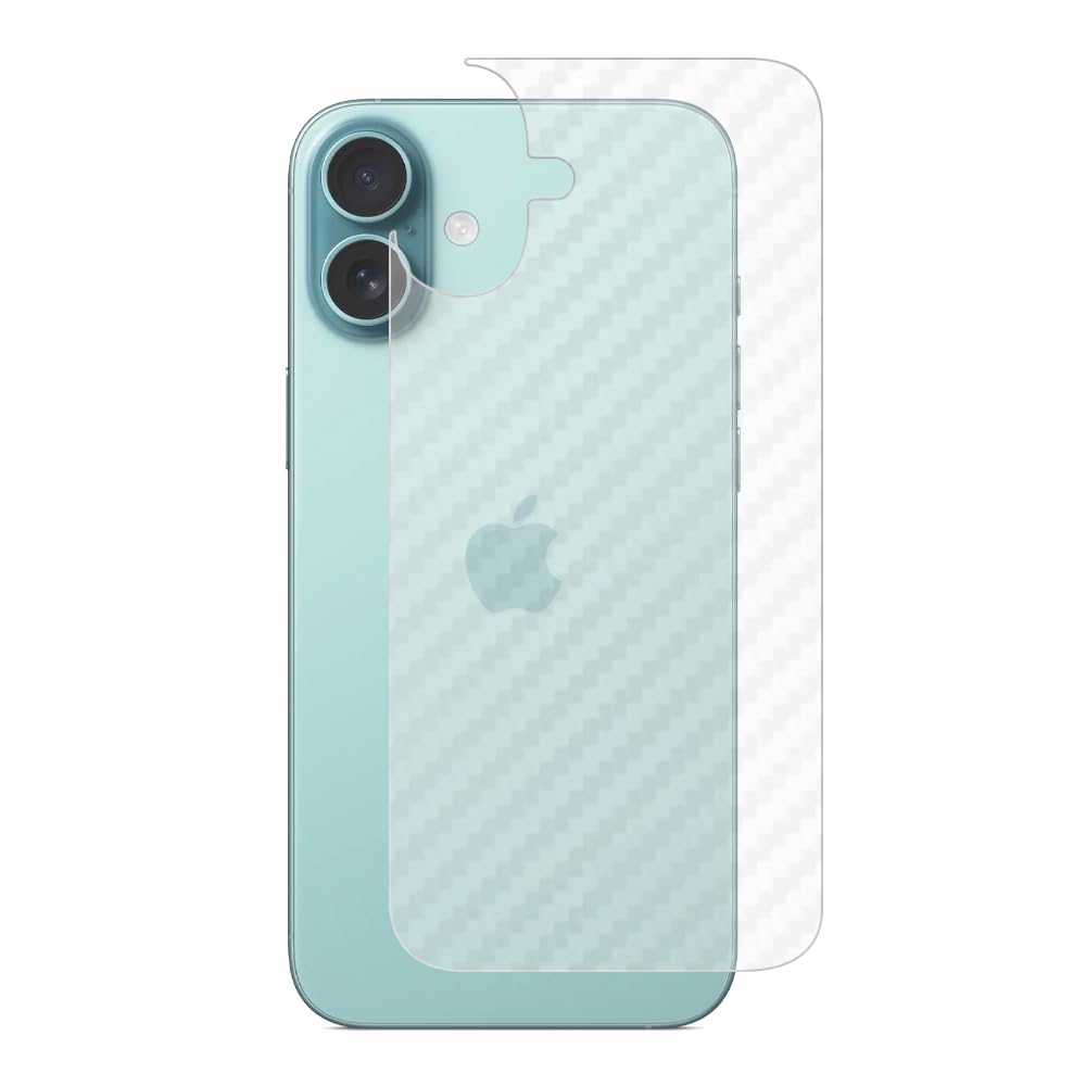 Amazon | Miitech iPhone 16 Plus 用 背面フィルム 【4枚セット】炭素