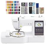 Brother SE700 Sewing and Embroidery Machine, 50-Piece Designio Thread Set, 20 Bobbins, 100-Piece 75/11 Embroidery Needles, Stabilizer Roll