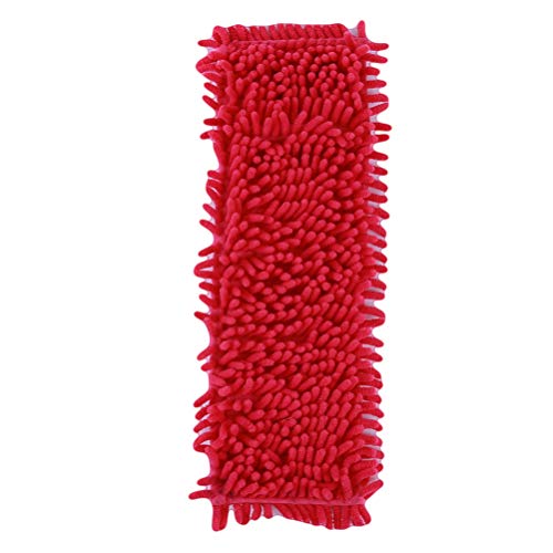 Flybloom Home Cleaning Pad Coral Velet Refill Household Dust Mop Head Replacement Floor Soft Texture Practical Tool (Red)