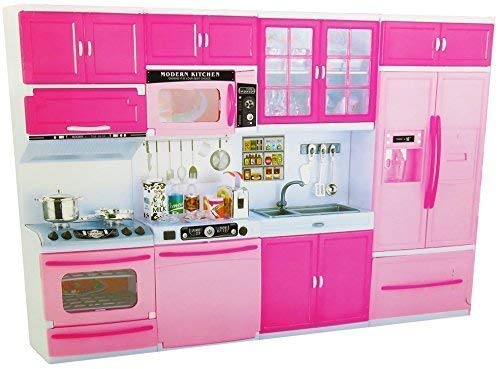 Preisvergleich Produktbild Unbekannt Puppenküche mit Zubehör / Spielküche mit Accessoires 4in1
