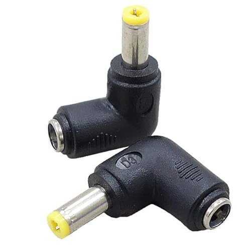 MaxLinker (マックスリンカー) 外径5.5mm 内径2.5mm DC端子 L型アダプタ 【2個セット】 Wifiルーター ノートパソコン HDDスタンド NASドライブ 小型電子機器のDC端子直角アダプタ 電力24v 5Aまで対応 (2個セット)
