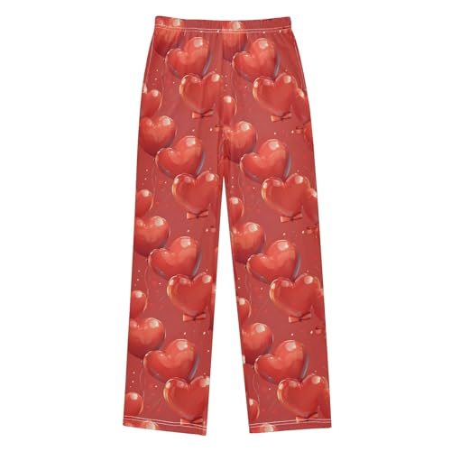 Love Balloon Color Long Pajama Pants Bottoms Soft Sleepwear with Pockets