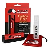 Collector Protector Vinyl Record Cleaning Kit – Groove-Safe Flat Edge Anti-Static Brush, Record Cleaner Solution – Protect Your Collection & Restore Crystal-Clear Sound