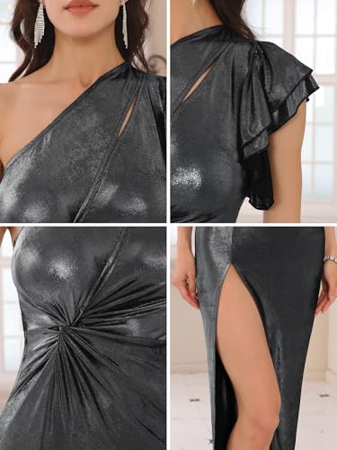 Robe asymétrique femme de cocktail extensible qui sublime la silhouette sans serrer la taille - 5