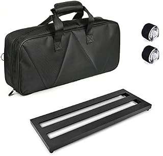 Btuty Guitar Effect Pedal Board Medium Size Aluminum Alloy Pedalboard 19.7×7.5 Inch with Carrying Bag