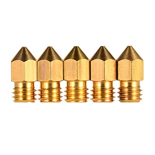 5 pcs Bico de Latão Extrusora de Impressora 3D M6 Rosca Cabeça da Impressora 0.4mm Saída para CR-10