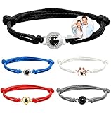 PUZYCOFA Personalisiertes Foto-Armband, personalisierbar, Projektionsarmband mit Bild im Inneren, Valentinstag, Geburtstag, Gedenkgeschenke für Mama, Frauen, Männer, Paare, sie, Einheitsgröße