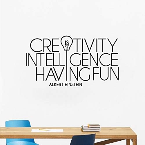 Albert Einstein Citation Inspirante Wall Art Decal Motivation Disant Vinyle Art Autocollant Bureau Murale Murale Art Stickers Decor Armee Vert 115x63 Cm Amazon Fr Bricolage