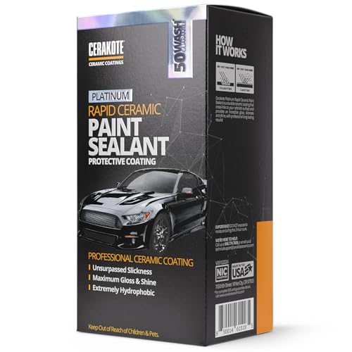 CERAKOTE® Platinum Rapid Ceramic Paint Sealant Spray - 14 oz. - 50 Wash Rating - Maximum Gloss & Shine – Extremely Hydrophobic – Unmatched Slickness - Ceramic Spray Coating - Image 3