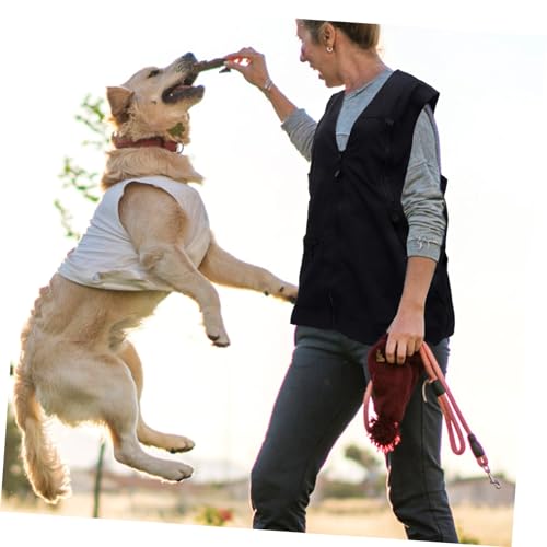 GRIRIW Hundetrainer Weste Mit Verstellbarem Brustgurt Und Fronttaschen Outdoor Trainingsweste Für Hundehalter Mit Großer Rückentasche Praktische Hundesportweste Für Indoor Und Outdoor Tra