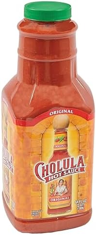 Cholula Original Hot Sauce, 64 fl oz - One 64 Fluid Ounce Bulk Container of Hot Sauce with Mexican Peppers and Signature Spice Blend, Perfect with Tacos, Eggs, Wings, Chicken and More