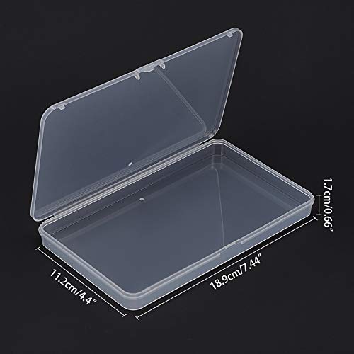 Image of BENECREAT 6 Packs 7.5x4.5x0.6 Inch Large Clear Plastic Box Organizer Retangle Storage Box for Extra Photos, Cards