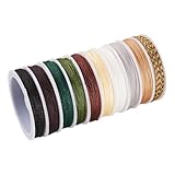 Cheriswelry 10 Rolls 0.8mm Braided Beading Cord Chinese Knotting Rattail Macrame Thread String for Bracelet Kumihimo Wrapping Supplies DIY Jewelry Making 10.94Yds/Roll