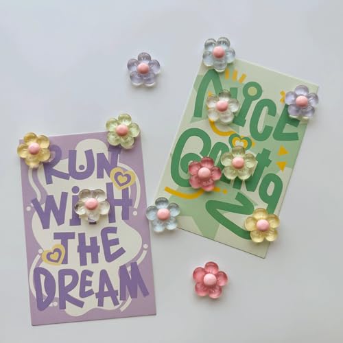 12 imanes decorativos florales para refrigerador miniatura 7