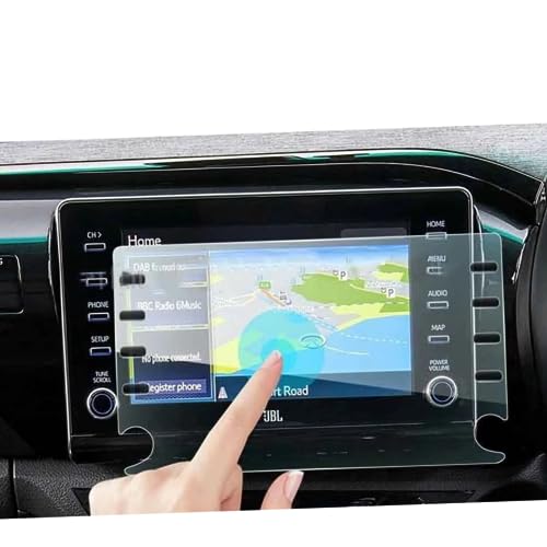 Film de protection de navigation GPS de voiture Toyota HiLux 2021 verre trempé 8 pouces