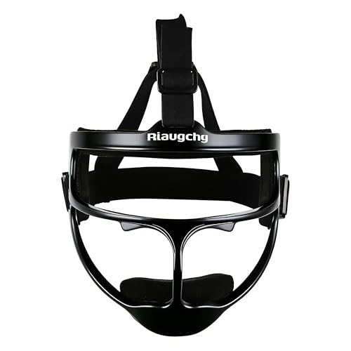 Softball Face Mask Magnesium Alloy One-Piece Molded Face Guard for Baseball/Softball Ultra-Lightweight 220g/7.76oz for Youth & Adult Protective Gear (Black)