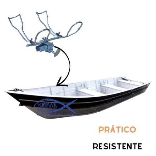 Suporte De 02 Varas Borda De Barco Tipo Morsinha Hobby