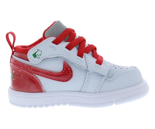 Jordan 1 Low Alt SE Baby/Toddler Shoes (FN9771-018, Football Grey/Pine Green/White/University Red) Size 63