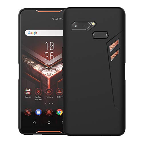 Feitenn ASUS ROG Phone Case, Soft Flexible TPU Game Case Cover Slim Thin Lightweight Bumper Shockproof Anti-Scratch Protective ROG Phone Skin Shell for Asus Rog Phone ZS600KL 6.0 inch (Black)