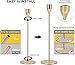 EMPUSHCO – Candle Holders Set of 3 for Taper Candles –Metal Candle Holders – Candle Holders for Pillar Candles –Gold Candle Holders –Candle Stick Holder – Candle Sticks –4.57 X 2.13 X 12.32 Inches
